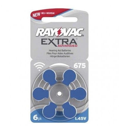 Baterie do naslouchadel RAYOVAC H675MF, blistr 9RH675