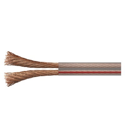Dvojlinka nestíněná 2x0,75mm průhledná, 100m S8307