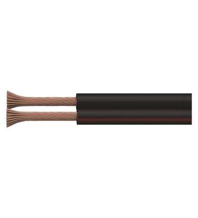 Dvojlinka nestíněná 2x1,0mm černo-rudá, 100m S8280