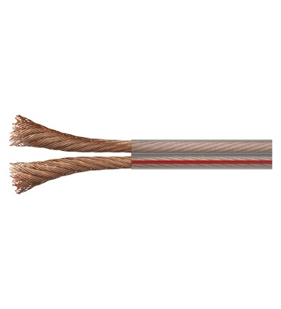 Dvojlinka nestíněná 2x2,5mm průhledná, 100m S8324
