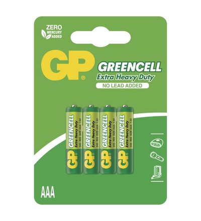 Zinková baterie GP Greencell AAA (R03) B1211