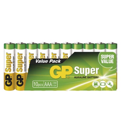 Alkalická baterie GP Super AAA (LR03) B1310G