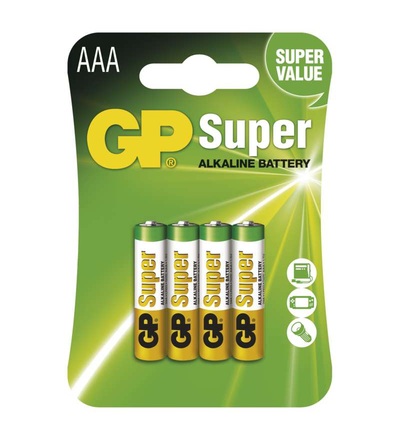 Alkalická baterie GP Super AAA (LR03) B1311