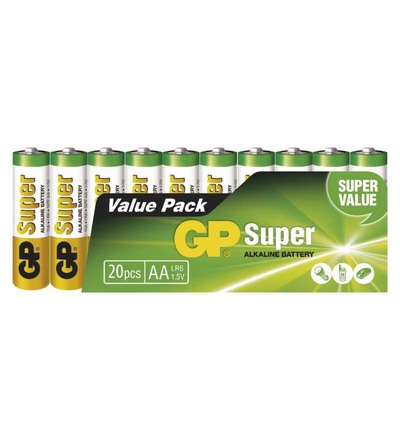Alkalická baterie GP Super AA (LR6) B1320L