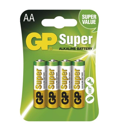 Alkalická baterie GP Super AA (LR6) B1321