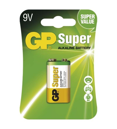 Alkalická baterie GP Super 9V (6LF22) B1351