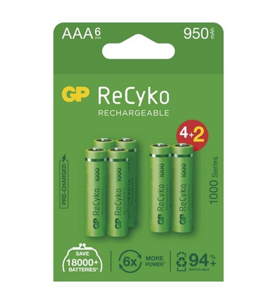 Nabíjecí baterie GP ReCyko 1000 AAA (HR03) B2111V