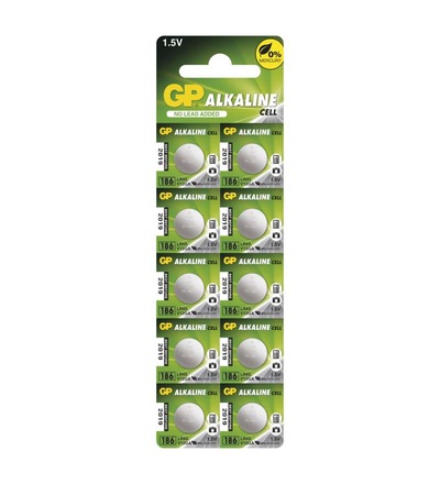 Alkalická knoflíková baterie GP 186F (LR43) B1386