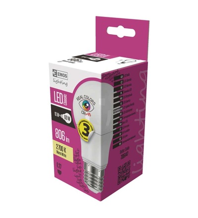 EMOS LED žárovka Classic A60 10W E27 teplá bílá Ra95 ZQ5147