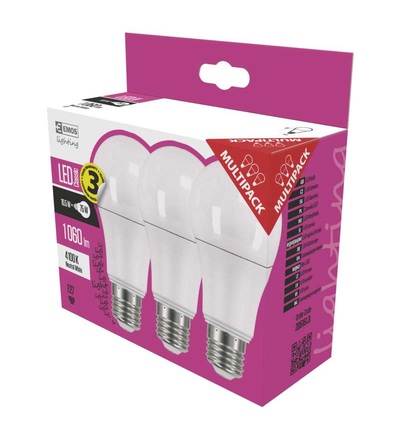 EMOS LED žárovka Classic A60 10.5W E27 neutrální bílá ZQ5151.3
