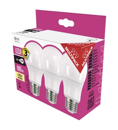 EMOS LED žárovka Classic A60 9W E27 teplá bílá ZQ5140.3