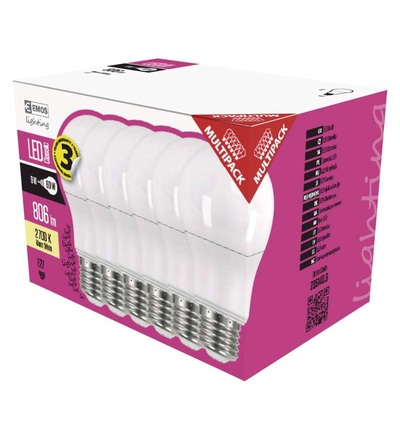 EMOS LED žárovka Classic A60 9W E27 teplá bílá  ZQ5140.6