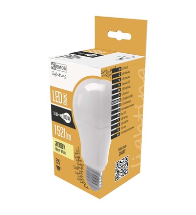 EMOS LED žárovka Basic A70 14W E27 teplá bílá ZL4017