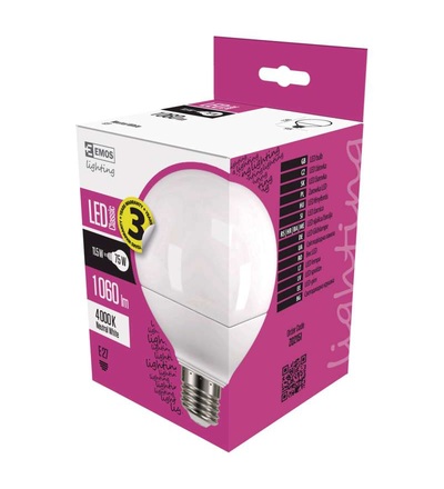 EMOS LED žárovka Classic Globe 11,5W E27 neutrální bílá ZQ2151