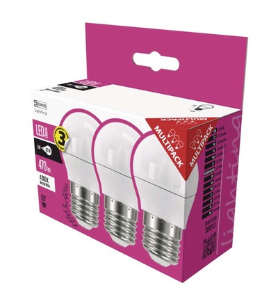EMOS LED žárovka Classic Mini Globe 6W E27 neutrální bílá ZQ1121.3