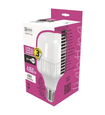 EMOS LED žárovka Classic T140 46W E40 neutrální bílá ZL5754