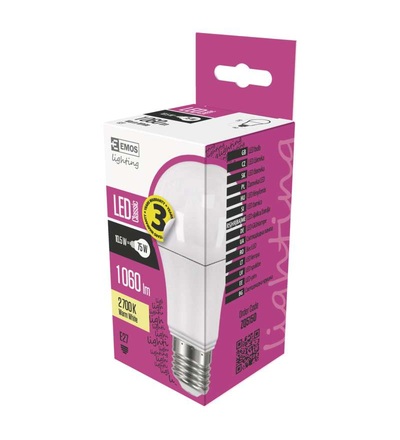 EMOS LED žárovka Classic A60 10,5W E27 teplá bílá ZQ5150