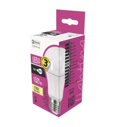 EMOS LED žárovka Classic A60 14W E27 teplá bílá ZQ5160