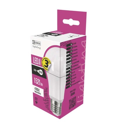 EMOS LED žárovka Classic A60 14W E27 neutrální bílá ZQ5161