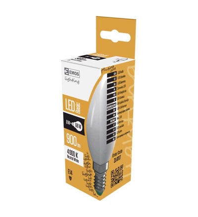 EMOS LED žárovka Basic Candle 8W E14 neutrální bílá ZL4117