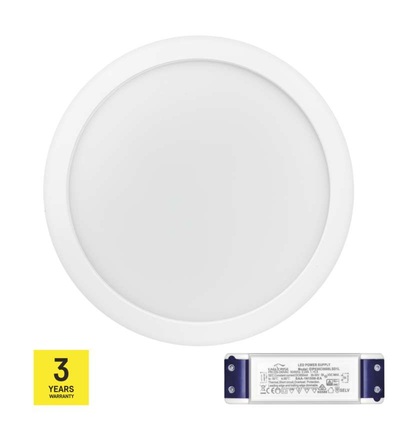 EMOS LED panel TRIAK 300mm, kruhový přisazený bílý, 24W neut. b. ZM5152T