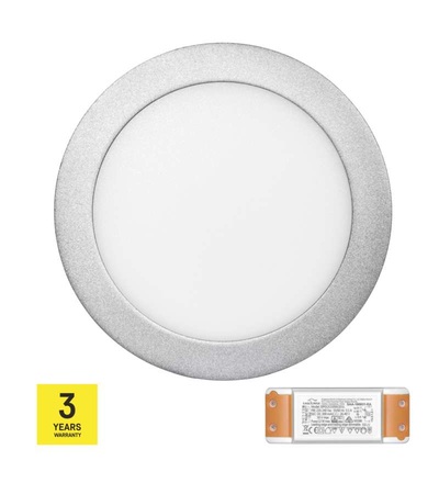 EMOS LED panel TRIAK 170mm, kruhový přisazený stříbrný, 12W n. b. ZM5232T