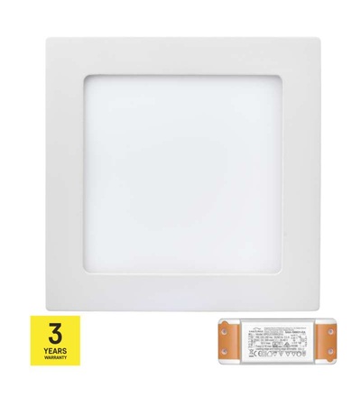 EMOS LED panel TRIAK 170×170, čtvercový přisazený bílý, 12W t. b. ZM6131T