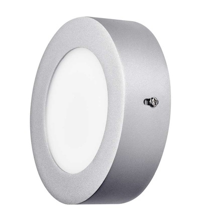 EMOS LED panel 120mm, kruhový přisazený stříbrný, 6W neutr. bílá ZM5222