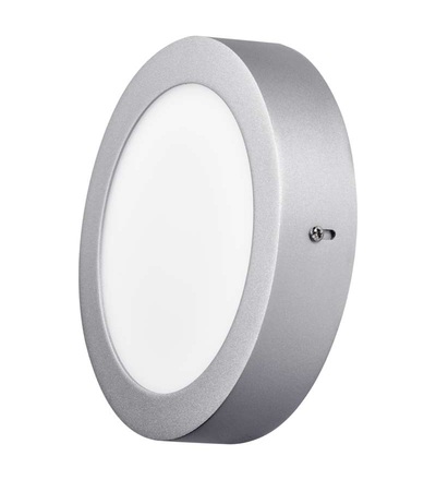 EMOS LED panel 170mm, kruhový přisazený stříbrný, 12W neutr. bílá ZM5232