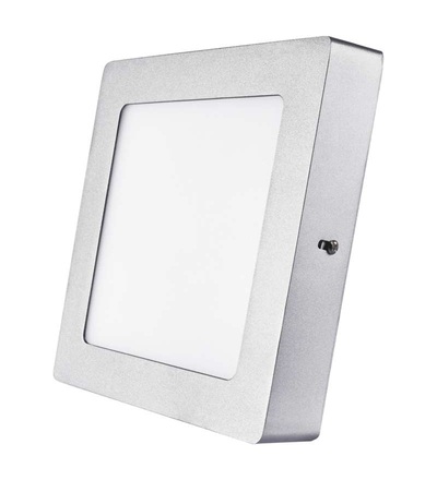 EMOS LED panel 170×170, čtvercový přisazený stříbrný, 12W neut.b. ZM6232