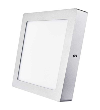 EMOS LED panel 224×224, čtvercový přisazený stříbrný, 18W neut.b. ZM6242