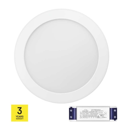 EMOS LED panel TRIAK 224mm, kruhový přisazený bílý, 18W teplá b. ZM5141T