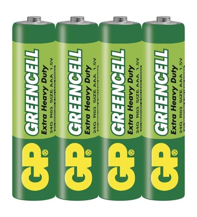 Zinková baterie GP Greencell AAA (R03) B12104