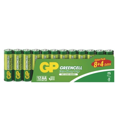 Zinková baterie GP Greencell AA (R6) B1220F
