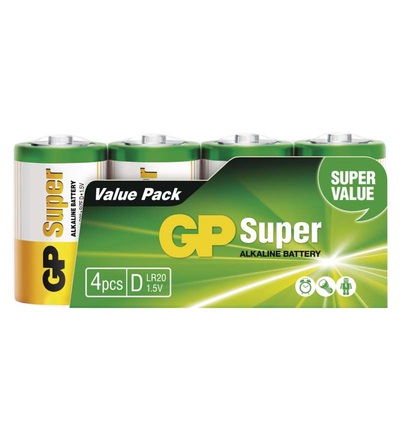 Alkalická baterie GP Super D (LR20) B13404