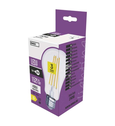 LED žárovka Filament A67 11W E27 neutrální bílá Z74285