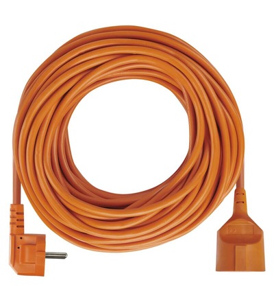 Prodlužovací kabel 20 m / 1 zásuvka / oranžový / PVC / 230 V / 1,5 mm2 P01120