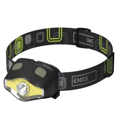 COB LED + LED čelovka P3536, 220 lm, 100 m, 3× AAA P3536