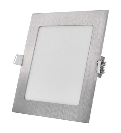 LED vestavné svítidlo NEXXO, čtvercové, stříbrné, 12,5W, se změnou CCT ZD2233