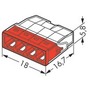 WAGO 2273-204 instalační krabicová rychlosvorka 4x2,5mm