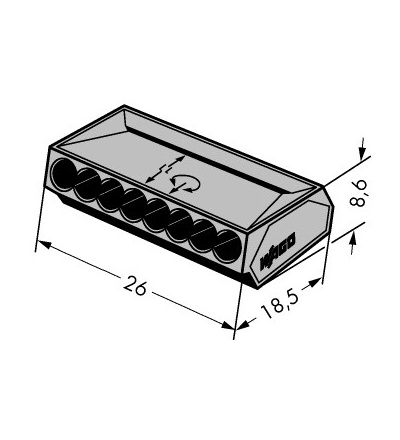 WAGO 273-108 Svorka 8x1,5 bezšroubová