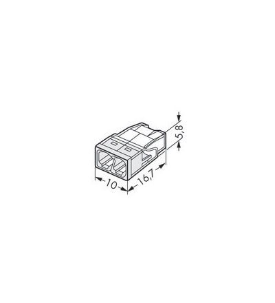 WAGO 2273-202 instalační krabicová rychlosvorka 2x2,5mm