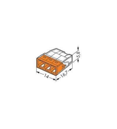 WAGO 2273-203 instalační krabicová rychlosvorka 3x2,5mm
