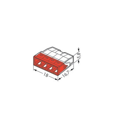 WAGO 2273-204 instalační krabicová rychlosvorka 4x2,5mm