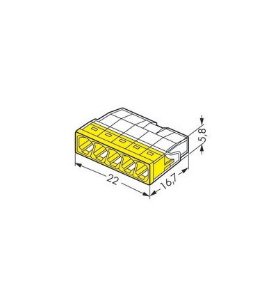 WAGO 2273-205 instalační krabicová rychlosvorka 5x2,5mm