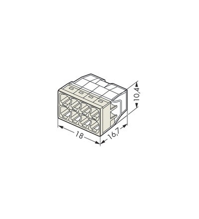 WAGO 2273-208 instalační krabicová rychlosvorka 8x2,5mm