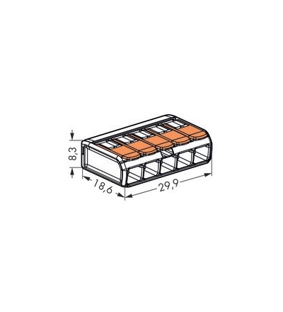 WAGO 221-415 Svorka COMPACT 5x4, bezšroubová s páčkou