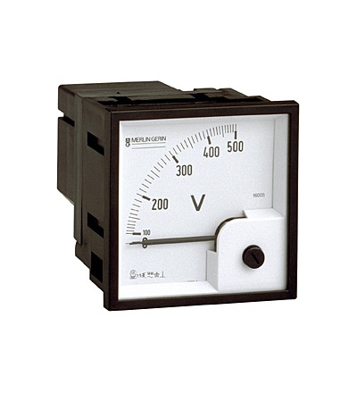 16075 Voltmetr VLT PowerLogic, 96x96, ferromagnet., 0..500 V, Schneider Electric