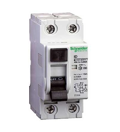 23033 Proudový chránič ID, 2p, 80A, třída AC 500mA, Schneider Electric