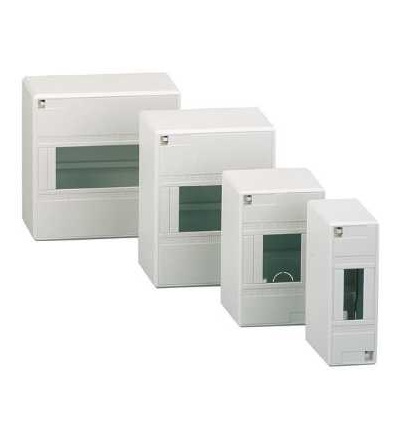 13398 Mini Opale rozvodnice pro povrch. montáž, IP 30, 1x8mod., bez dveří, Schneider Electric